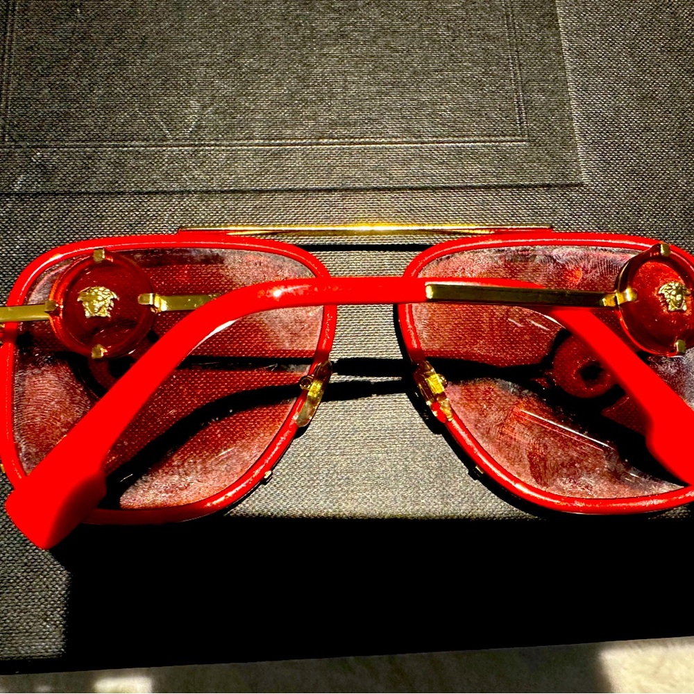 Red Versace sunglasses